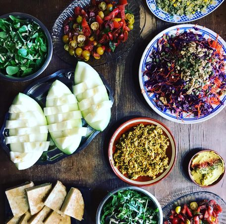 Wellness Retreat Healthy Buffet Food 